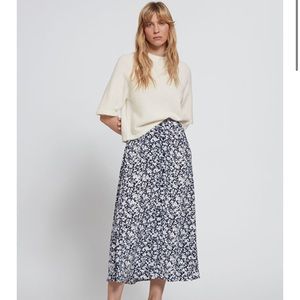 &Other Stories Floral Print Midi Skirt